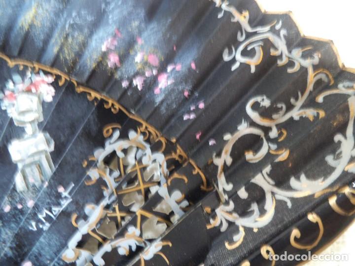 Antig&uuml;edades: ABANICO &uml; CARBONELL &uml; ( NEGRO ) ROM&Aacute;NTICO - Foto 12