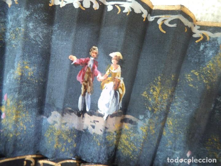 Antig&uuml;edades: ABANICO &uml; CARBONELL &uml; ( NEGRO ) ROM&Aacute;NTICO - Foto 14