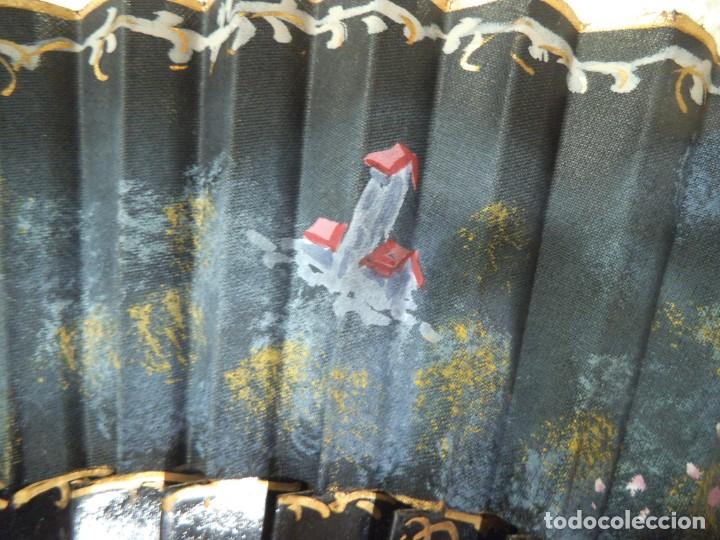 Antig&uuml;edades: ABANICO &uml; CARBONELL &uml; ( NEGRO ) ROM&Aacute;NTICO - Foto 15