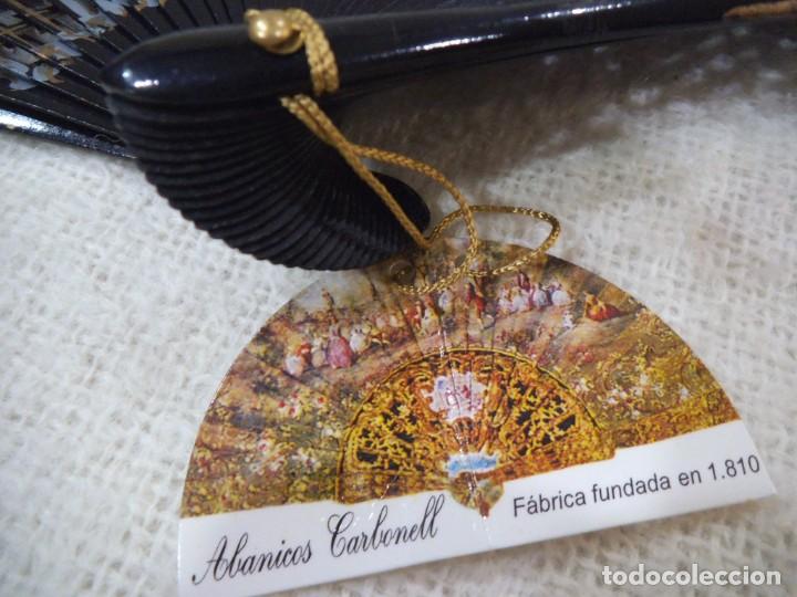 Antig&uuml;edades: ABANICO &uml; CARBONELL &uml; ( NEGRO ) ROM&Aacute;NTICO - Foto 18