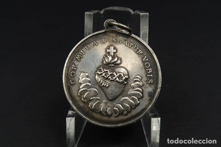 Antig&uuml;edades: Antigua Medalla Religiosa de Plata - Foto 5