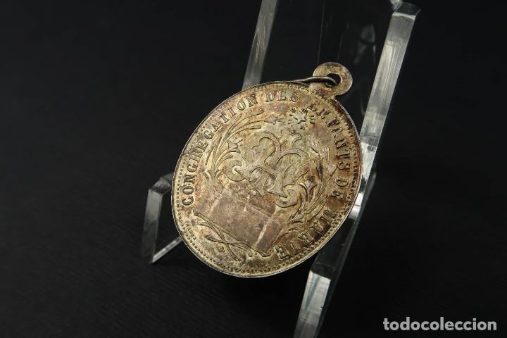 Antig&uuml;edades: Antigua Medalla Religiosa de Plata - Foto 5