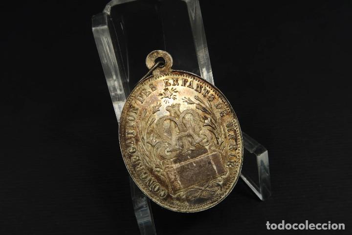 Antig&uuml;edades: Antigua Medalla Religiosa de Plata - Foto 6