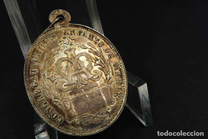 Antig&uuml;edades: Antigua Medalla Religiosa de Plata - Foto 7