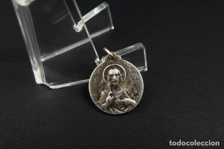 Antig&uuml;edades: Antigua Medalla Religiosa de Plata - Foto 3