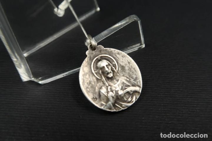 Antig&uuml;edades: Antigua Medalla Religiosa de Plata - Foto 4