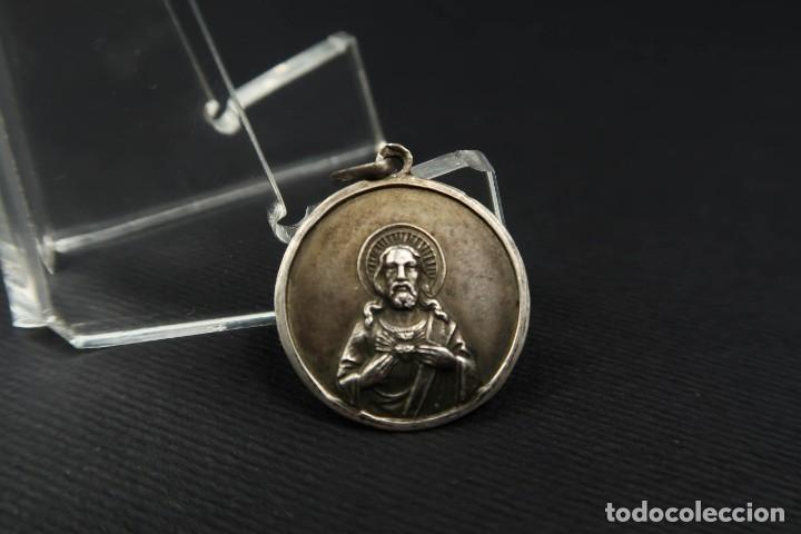 Antig&uuml;edades: Antigua Medalla Religiosa de Plata - Foto 5