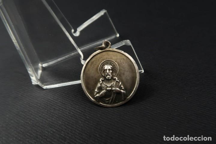 Antig&uuml;edades: Antigua Medalla Religiosa de Plata - Foto 6