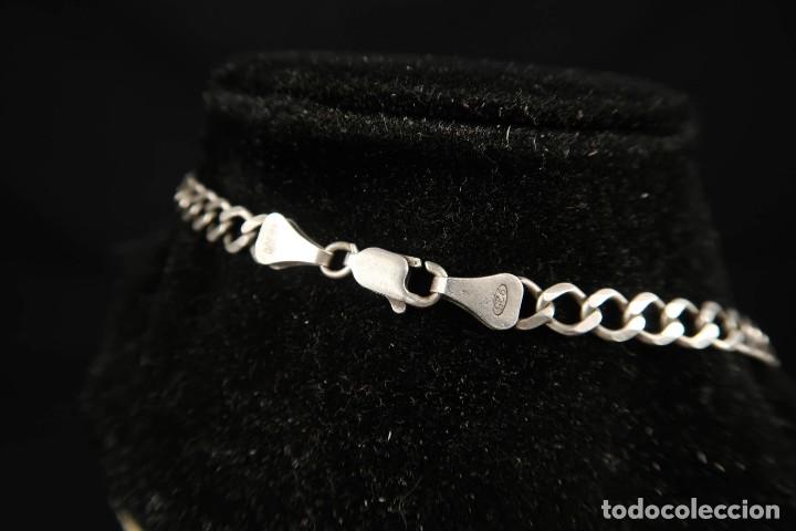 Antig&uuml;edades: Antiguo Crucifijo de Plata con Cadena - Foto 5