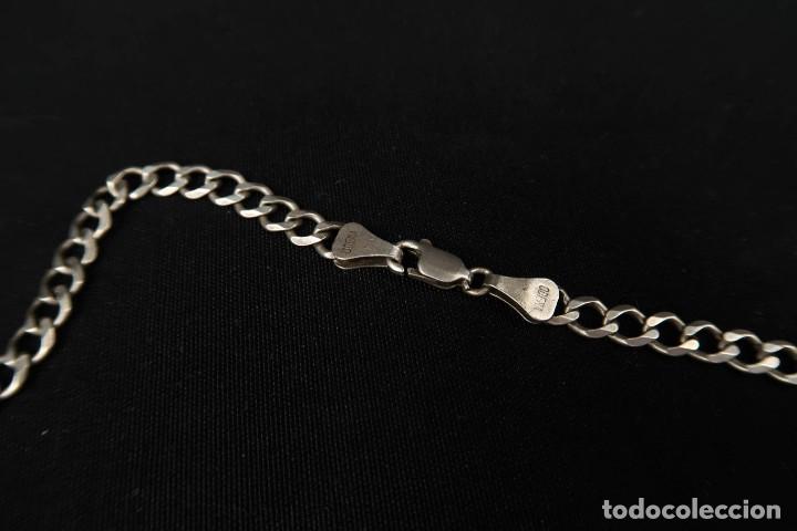 Antig&uuml;edades: Antiguo Crucifijo de Plata con Cadena - Foto 9