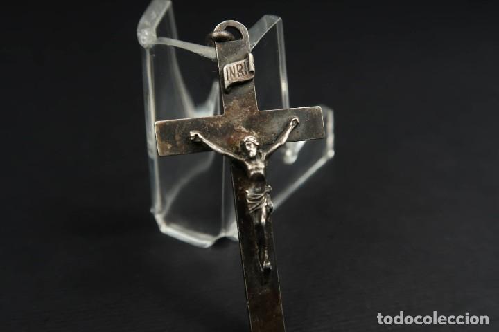 Antig&uuml;edades: Antiguo Crucifijo de Plata - Foto 3