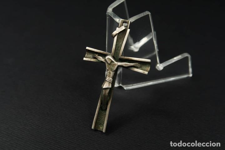 Antig&uuml;edades: Antiguo Crucifijo de Plata - Foto 2