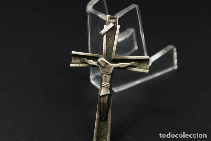 Antig&uuml;edades: Antiguo Crucifijo de Plata - Foto 3