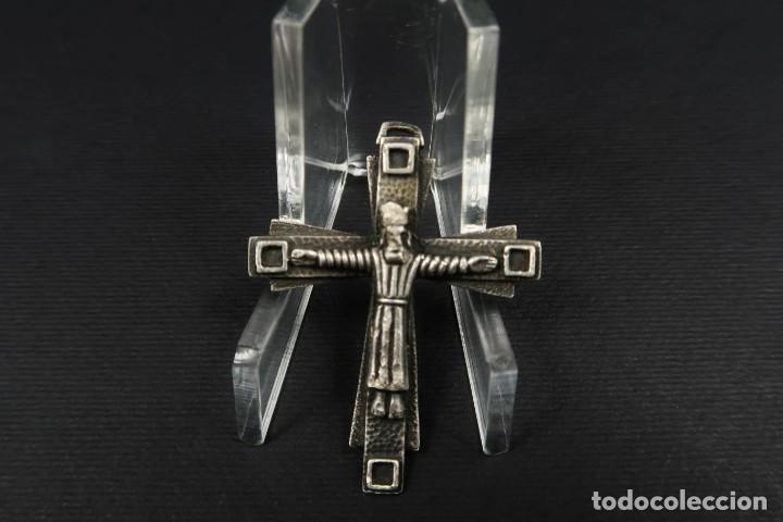 Antig&uuml;edades: Antiguo Crucifijo de Plata - Foto 4