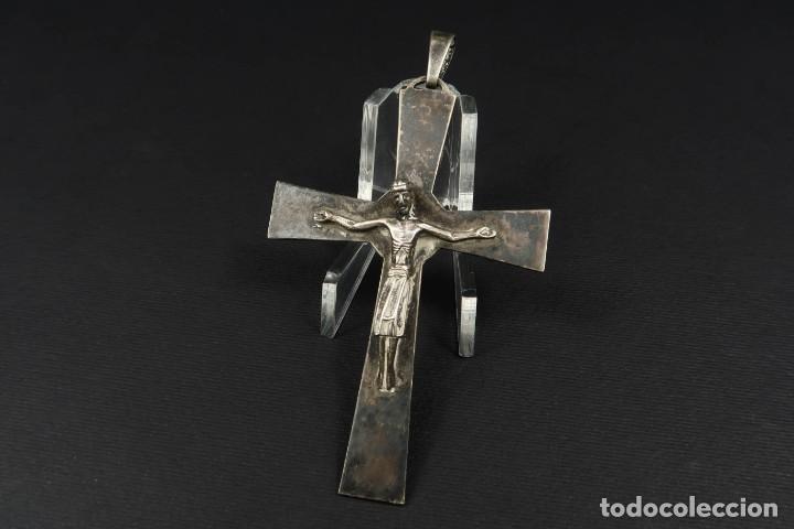 Antig&uuml;edades: Antiguo Crucifijo de Plata - Foto 2