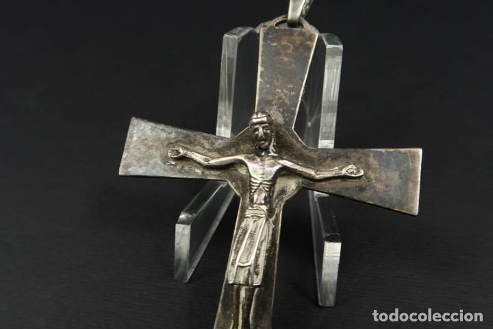 Antig&uuml;edades: Antiguo Crucifijo de Plata - Foto 4