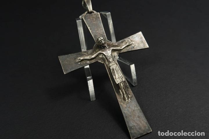 Antig&uuml;edades: Antiguo Crucifijo de Plata - Foto 6