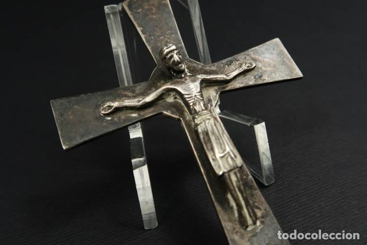 Antig&uuml;edades: Antiguo Crucifijo de Plata - Foto 7