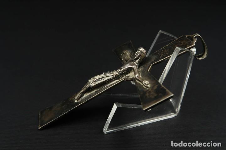 Antig&uuml;edades: Antiguo Crucifijo de Plata - Foto 8