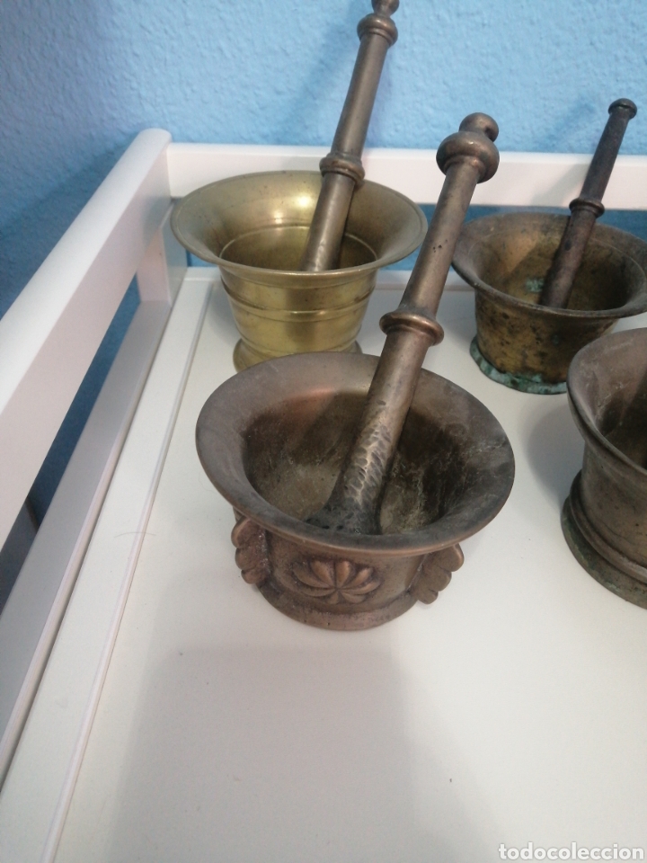 Antig&uuml;edades: Almireces lote colecci&oacute;n - Foto 2