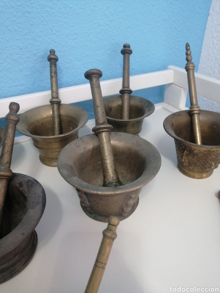 Antig&uuml;edades: Almireces lote colecci&oacute;n - Foto 4