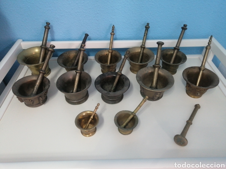 Antig&uuml;edades: Almireces lote colecci&oacute;n - Foto 5