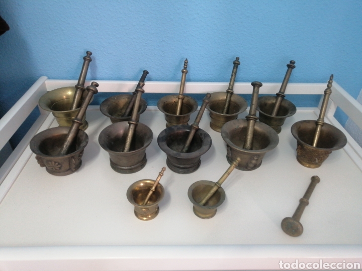 Antig&uuml;edades: Almireces lote colecci&oacute;n - Foto 1