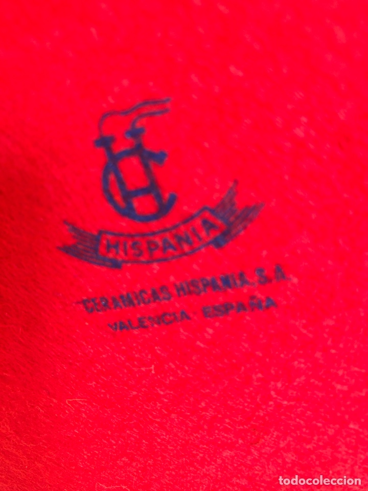 Antig&uuml;edades: Lampara de sobremesa vintage Hispania loza vidriada - Foto 8
