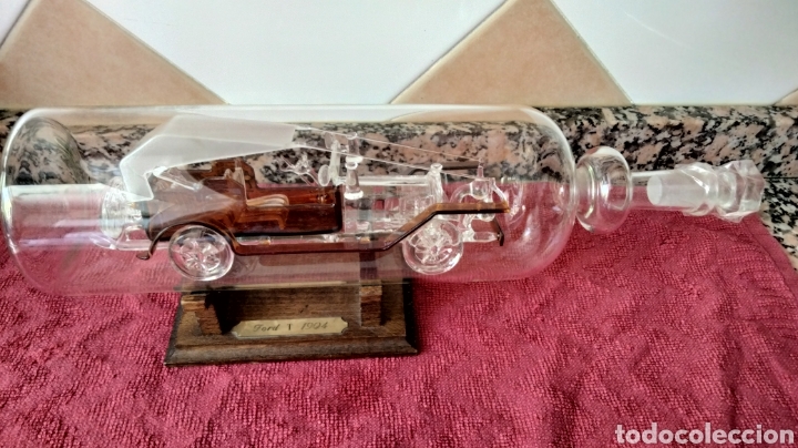 Antig&uuml;edades: BOTELLA CON COCHE DE EPOCA - Foto 4