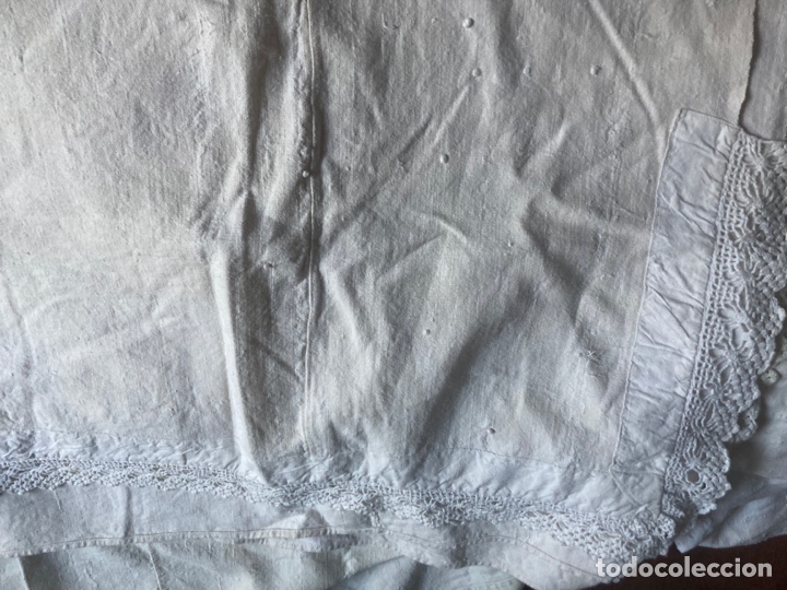 Antigüedades: Lote de sábanas lienzo lino finales s. XIX - Foto 2 - 284244693