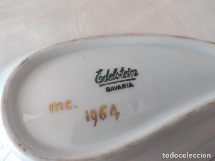 Antigüedades: Precioso cenicero de porcelana edelstein bavaria, pintado a mano.firmado m.c 1964 - Foto 5 - 284288038