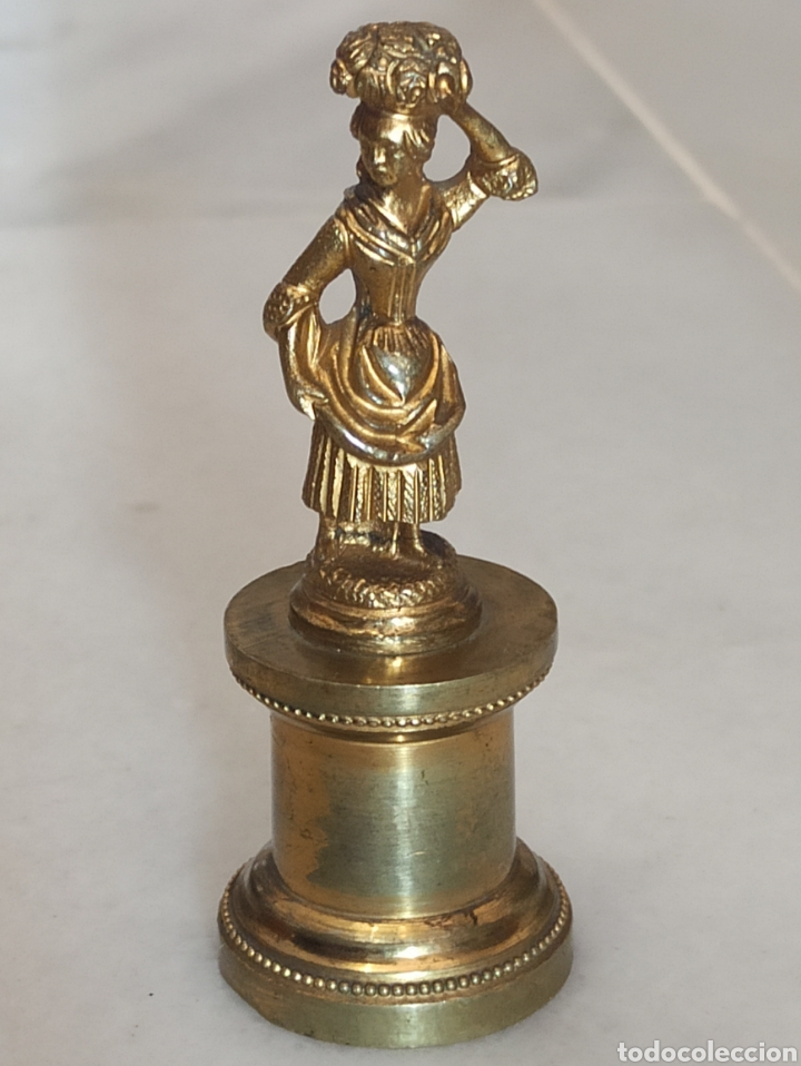 Antig&uuml;edades: Antigua estatua de bronce francesa - Foto 6