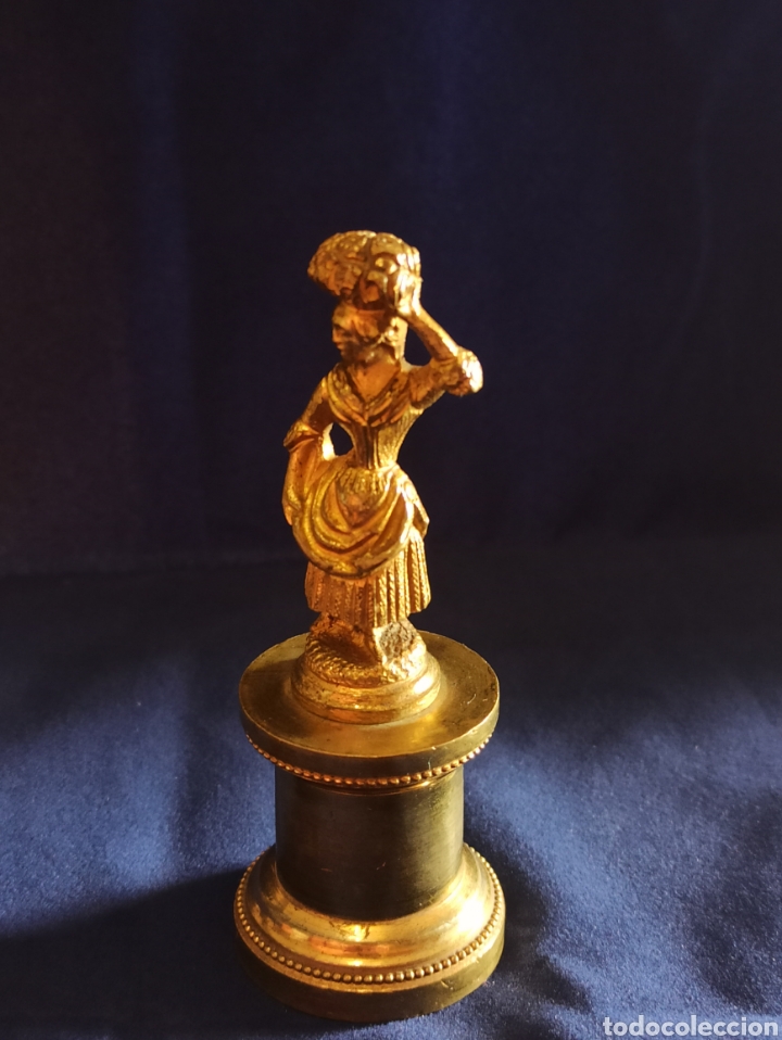Antig&uuml;edades: Antigua estatua de bronce francesa - Foto 8