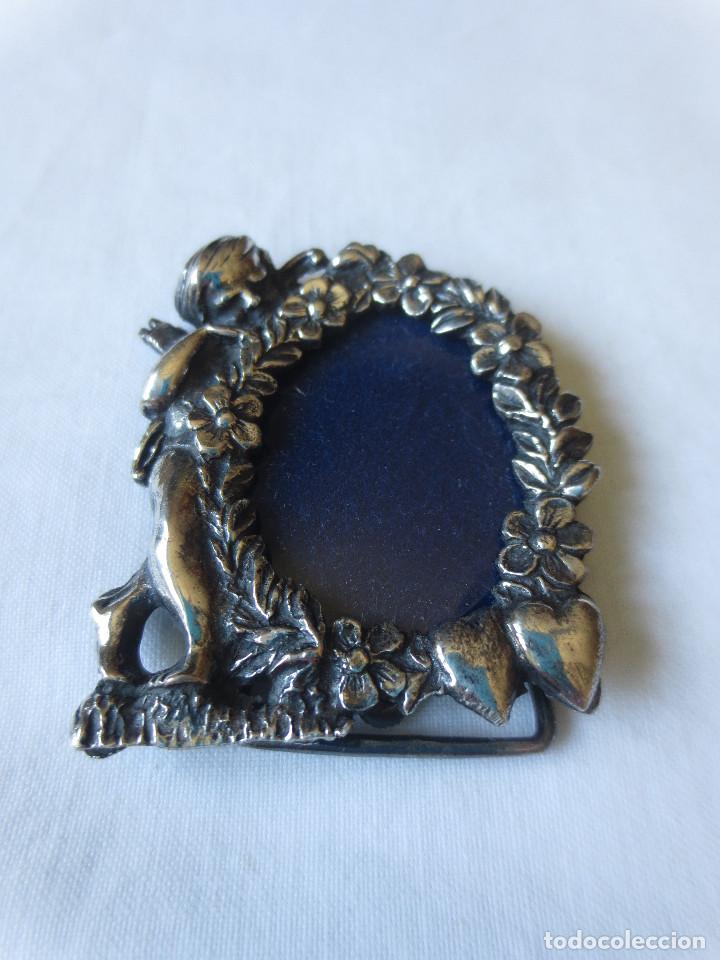 Antig&uuml;edades: MARCO PEQUE&Ntilde;O PLATA DE CUPIDO QUERUBIN - Foto 1