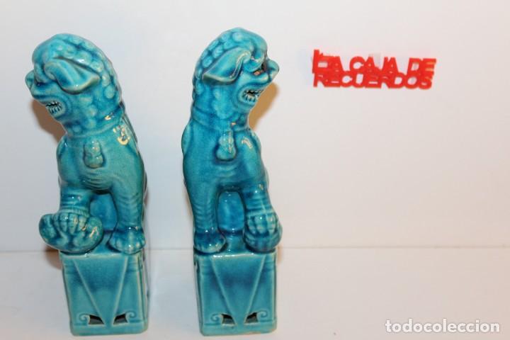 Antig&uuml;edades: PERROS FOO O LEONES FOO - MIDEN 19 CMS - Foto 4