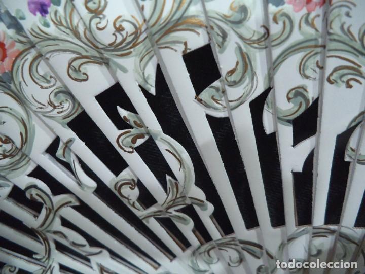 Antig&uuml;edades: ABANICO &uml;CARBONELL &uml; ( BLANCO ) GRIS SALM&Oacute;N - Foto 6