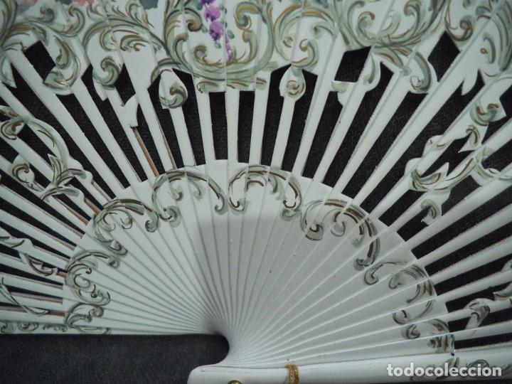 Antig&uuml;edades: ABANICO &uml;CARBONELL &uml; ( BLANCO ) GRIS SALM&Oacute;N - Foto 9