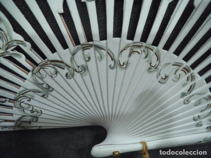 Antig&uuml;edades: ABANICO &uml;CARBONELL &uml; ( BLANCO ) GRIS SALM&Oacute;N - Foto 10