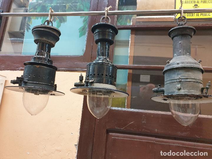 Antig&uuml;edades: 3 LAMPARAS DE GAS - Foto 19