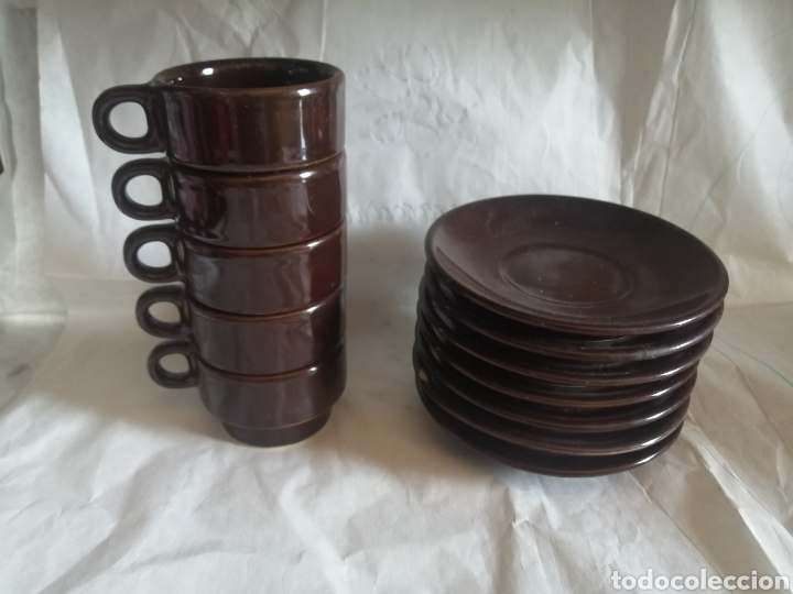 Antig&uuml;edades: Tazas de cafe marrones - Foto 3