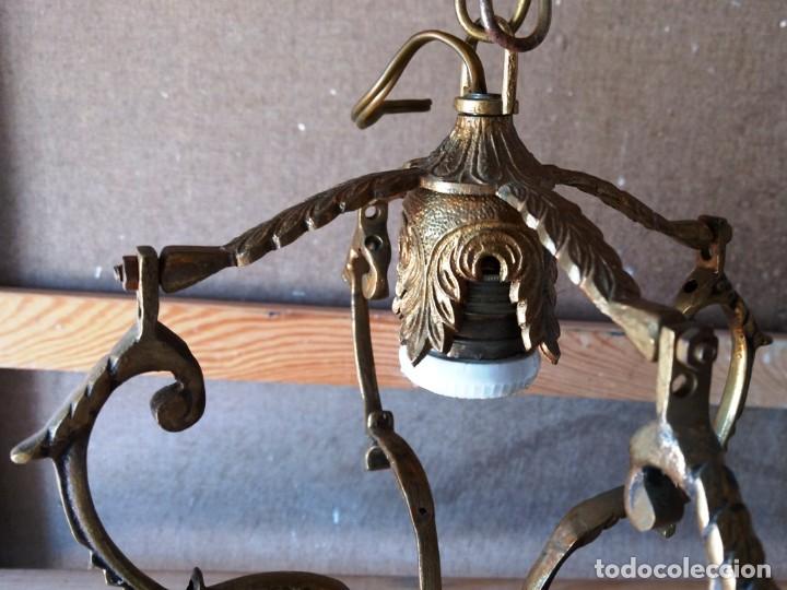 Antig&uuml;edades: L&Aacute;MPARA ANTIGUO FAROL DE TECHO DE BRONCE - Foto 3