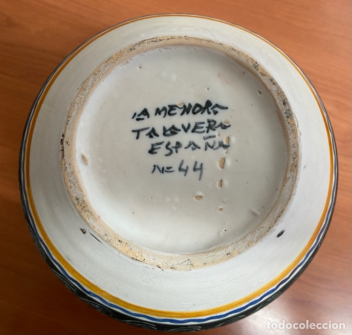 Antig&uuml;edades: Jarra tinaja La Menora Talavera - Foto 4