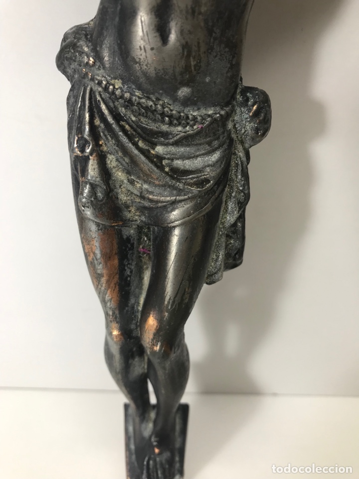 Antig&uuml;edades: Cristo de metal 30c23cm Ref K 2 - Foto 3