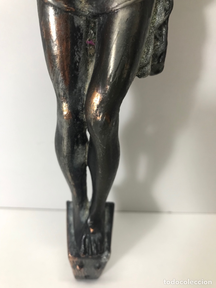 Antig&uuml;edades: Cristo de metal 30c23cm Ref K 2 - Foto 4