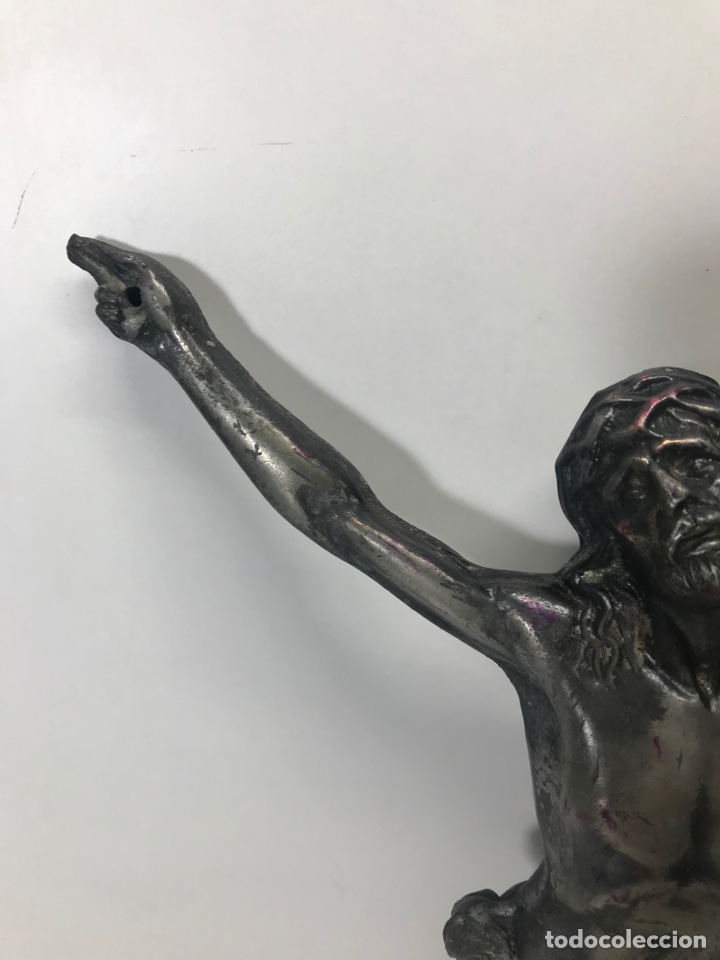 Antig&uuml;edades: Cristo de metal 30c23cm Ref K 2 - Foto 5