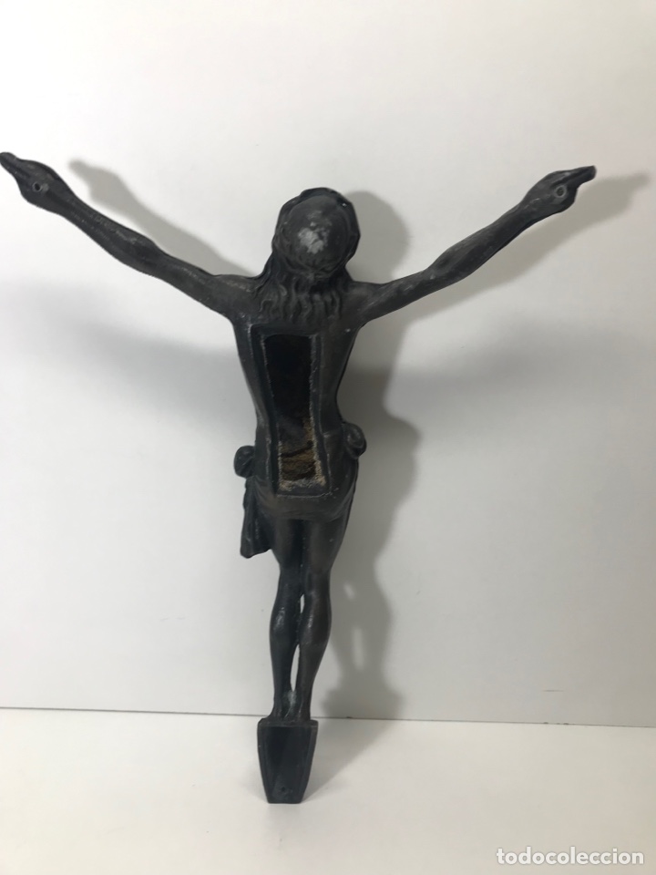 Antig&uuml;edades: Cristo de metal 30c23cm Ref K 2 - Foto 6