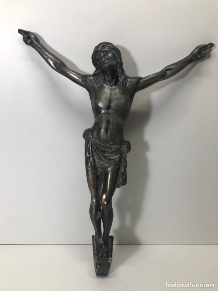Antig&uuml;edades: Cristo de metal 30c23cm Ref K 2 - Foto 1