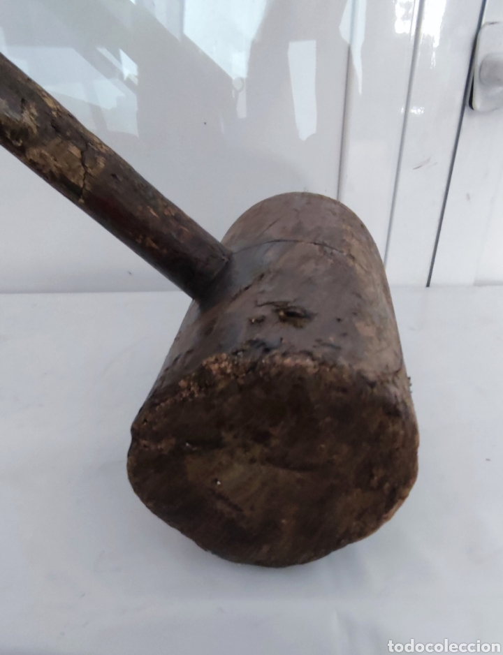Antig&uuml;edades: Gran maza de madera - Foto 6