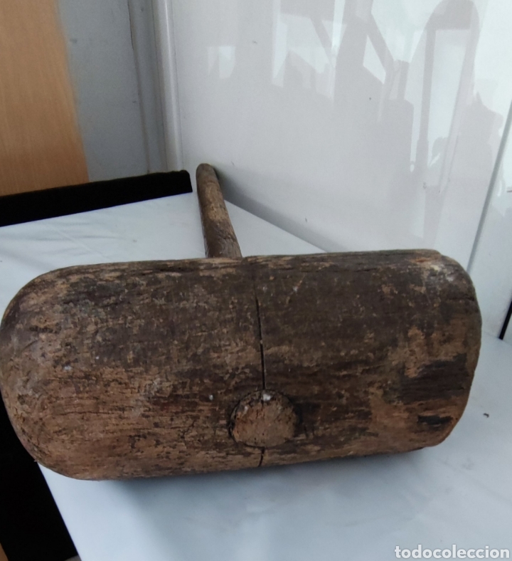 Antig&uuml;edades: Gran maza de madera - Foto 10