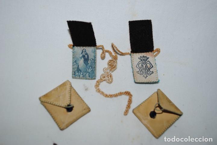 Antig&uuml;edades: ANTIGUO ESCAPULARIO - RELICARIO - Foto 4